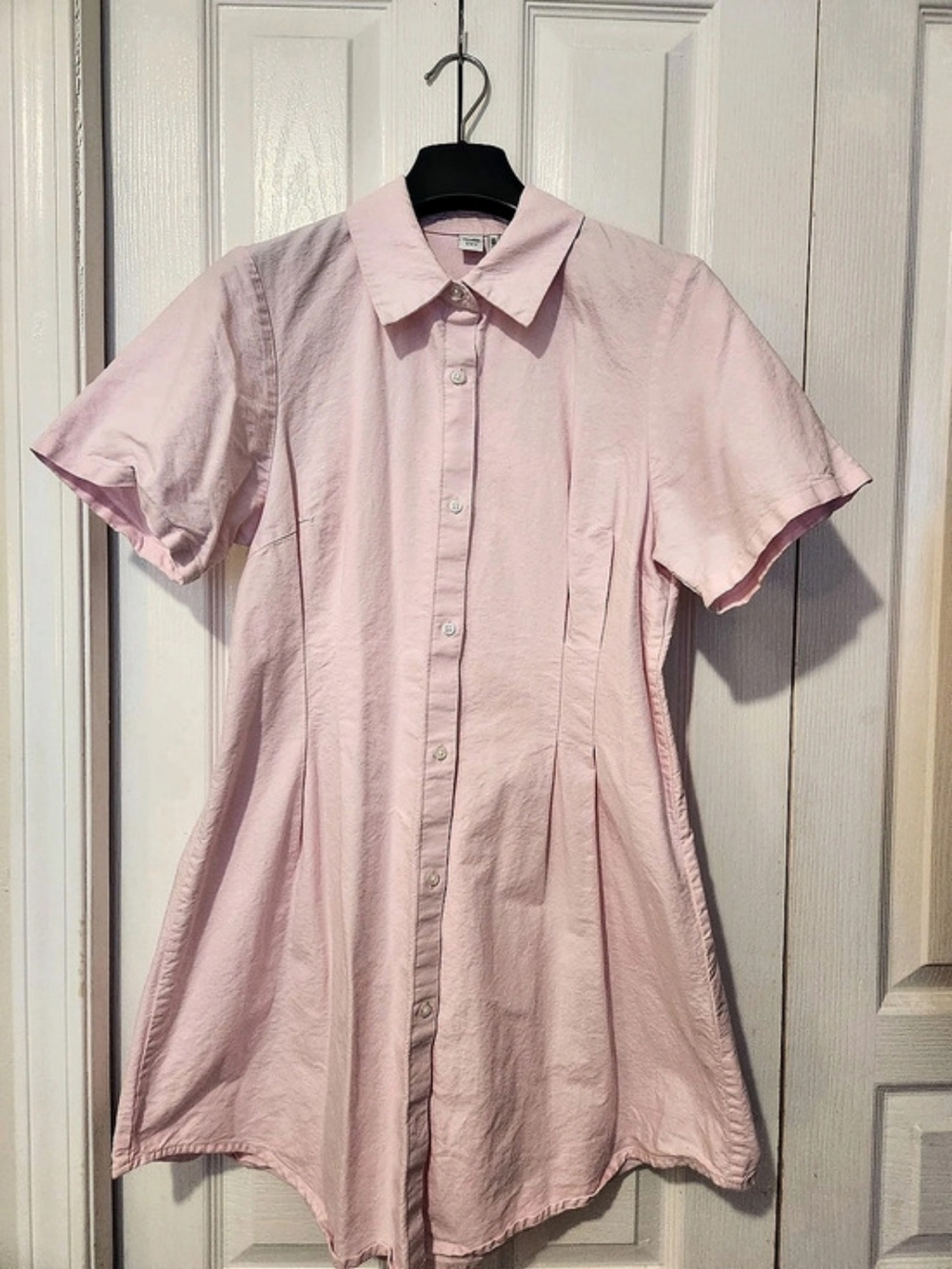 Twik Pink Organic Cotton Mini Shirt Dress Size Large